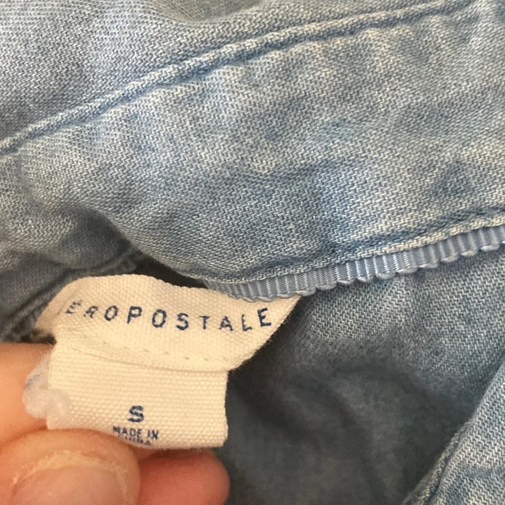 Aeropostale Sky Blue Shirt - Picture 2 of 4